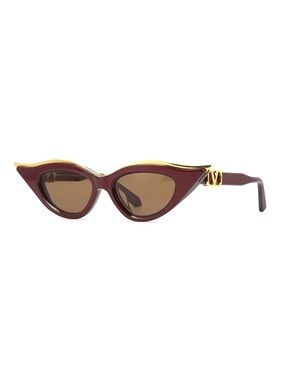 New Valentino V-GOLDCUT-II VLS-114B Bordeaux / Yellow Gold / Dark Brown AR NWT